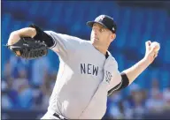  ?? Fred Thornhill / Associated Press ?? Yankees starting pitcher James Paxton delivers against the Blue Jays on Saturday.