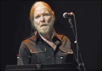  ?? Charles Sykes The Associated Press ?? Gregg Allman performs at Eric Clapton’s Crossroads Guitar Festival 2013 at Madison Square Garden.