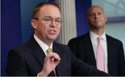  ?? FOTO: LEHTIKUVA – AFP / MANDEL NGAN ?? ■Vita husets budgetchef Mick Mulvaney, som just utsetts till tillförord­nad stabschef i Vita huset. Arkivbild.