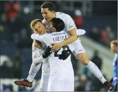  ?? PICTURE: Greig Bertram ?? HE’S AT IT AGAIN: Danny Rowe is mobbed by teammates after bagging AFC Fylde’s winner in the 88th minute