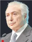  ??  ?? Michel Temer, presidente del Brasil. Recibirá en Brasilia a su futuro colega Mario Abdo, el 11 de junio.