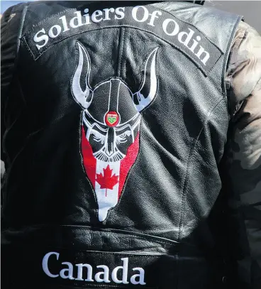  ?? CREATIVE TOUCH IMAGING LTD. / NURPHOTO VIA GETTY IMAGES FILES ?? While the Canadian Soldiers of Odin groups claim to be distinct from their racist Finnish namesake, they interact with them online and share the same anti-immigrant narratives, researcher Yannick Veilleux-Lepage says.