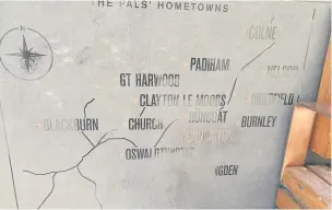  ??  ?? The Pals map, which has been criticised for not including the town of Rishton by Coun Michael Miller (right)