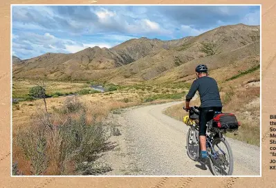  ?? JONATHAN KENNETT ?? Bikepackin­g through the South Island’s Molesworth Station, the country’s largest ‘‘farm’’.