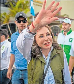  ?? / JOHAN ORDONEZ (AFP) ?? Sandra Torres en Santa Catarina Pinula, el sábado.