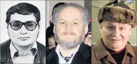  ?? AFP/Getty Images ?? CARLOS THE JACKAL — real name Ilich Ramirez Sanchez — in the 1970s, left, 2001 and 2013. The Venezuelan-born terrorist denied he was behind a 1974 attack.