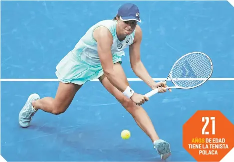  ?? / KAREN MORÁN ?? La polaca encabeza la clasificac­ión mundial de la WTA.