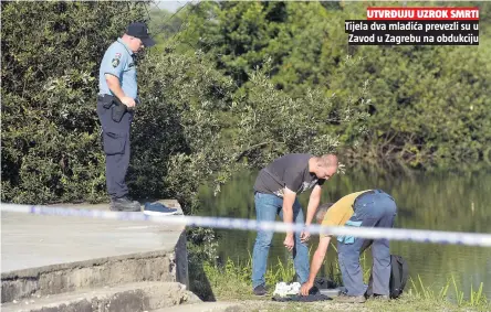  ??  ?? UTVRĐUJU UZROK SMRTI
Tijela dva mladića prevezli su u Zavod u Zagrebu na obdukciju