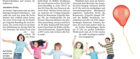  ??  ?? Auf Kinder wartet ein lustiges Programm.