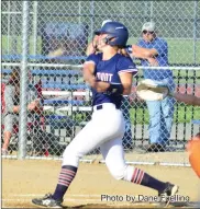  ?? Photo by Dane Fuelling ?? Bellmont’s leading hitter, Rachel Bleke, had two more hits Thursday as the Braves won their ninth in a row and beat Huntington North. Bleke has hit .625 during the streak and driven in 14 runs.