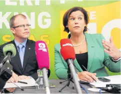  ??  ?? Peadar Toibin with Mary Lou McDonald in 2012