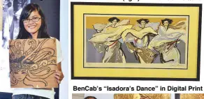  ??  ?? Zephanie Zantua, grand prize winner in the Solar Drawing contest BenCab’s “Isadora’s Dance” in Digital Print