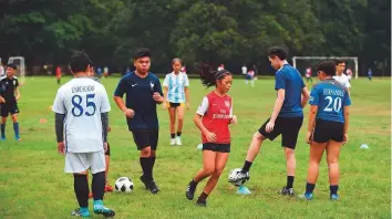  ?? AFP ?? Student football club players training on a school pitch in Manila. Football’s Filipino following has grown due to success of the national team whose new coach is ex-England great Terry Butcher.