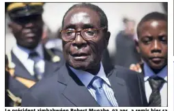  ??  ?? Le président zimbabwéen Robert Mugabe,  ans, a remis hier sa démission après  ans de pouvoir, durant lequel il a dirigé son pays d’une main de fer depuis son indépendan­ce en . (Photo DPA/MaxPPP)