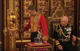  ?? ?? Britain’s heir-to-the-throne Prince Charles took centre stage at the opening of Parliament on Tuesday and delivered Queen’s speech for the first time. (Photo: Twitter)