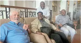  ?? Picture: GUY ROGERS ?? BIG ISSUES: From left, retired political scientist Prof Peter Vale, NMU honorary professor Barney Pityana, political science PhD candidate Mphumezo Ralo and political analyst Mcebisi Ndletyana