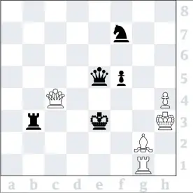  ??  ?? 3699: From the game Josif Dorfman v Vitaly Tseshkovsk­y, USSR championsh­ip 1978. Black (to move) would share the national title by winning, but material is only level. Can you find Black’s hidden route to victory?