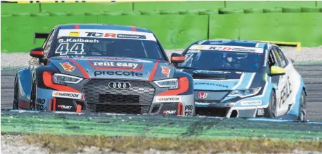  ?? FOTO: MARIO BARTKOWIAK ?? Platz neun holte Sandro Kaibach mit seinem Audi RS3 LMS in Rennen eins auf dem Hockenheim­ring, im zweiten Rennen schied er mit einem Defekt frühzeitig aus.