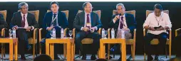  ??  ?? Jeff Edwards (center), is shown here together with the other speakers during the ASEAN Energy Business forum