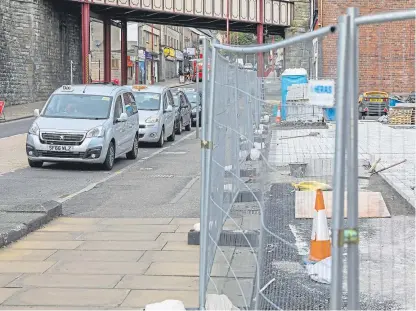  ?? Picture: Steven Brown. ?? The taxi rank is a concern for the pedestrian­isation phase on the High Street.