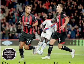  ??  ?? Stanislas penalty gives Bournemout­h win over Palace