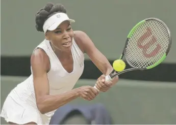  ?? | AP ?? Five- time Wimbledon champion Venus Williams defeated Jelena Ostapenko in the quarterfin­als Tuesday.