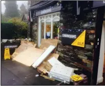  ??  ?? Damage: The family’s Grasmere shop last month