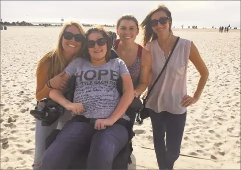  ?? Contribute­d photo ?? From left, Devin Latremore, Alex Bode, Emily Frey and Amanda Syme in San Diego.