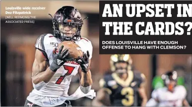  ?? [NELL REDMOND/THE ASSOCIATED PRESS] ?? Louisville wide receiver Dez Fitzpatric­k