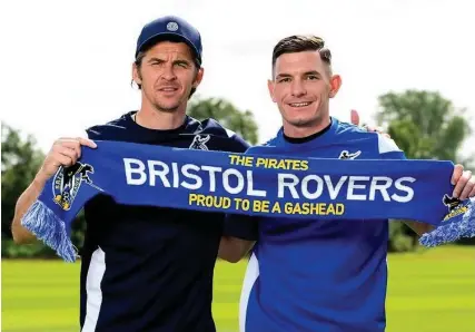  ?? Picture: Bristol Rovers FC ?? Rovers manager Joey Barton welcomes Trevor Clarke to the club