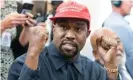  ?? Photograph: Consolidat­ed News Pictures/Getty Images ?? Kanye West in his Maga hat at the White House in October 2018.