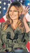  ??  ?? Melania Trump has made few appearance­s this time round, but research shows her 2016 appearance­s for Donald was a boost to his reputation. Jill Biden, top, has essentiall­y doubled her husband’s reach by hosting rallies and campaign events across the country.