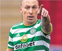  ??  ?? Celtic captain Scott Brown plays a huge role on and off the park for the Hoops
