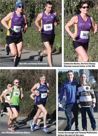  ??  ?? Ben Hill and Bobby Redmond. John Murphy and Brian Maher. Tomás Kavanagh and Tommy McElwaine before the start of the race.