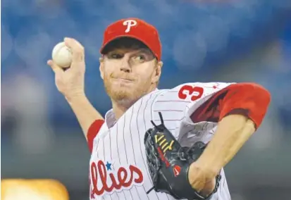  ?? Drew Hallowell, Getty Images ?? Roy Halladay has the résumé to join Goose Gossage as the only Colorado-produced members of the Baseball Hall of Fame. Denver native and Arvada West High graduate Halladay won two Cy Young Awards.