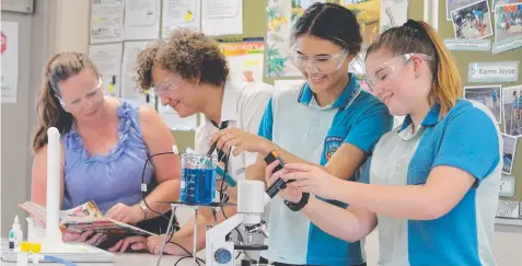  ??  ?? Gordonvale State High School offers a range of electives in its senior school, including Authority Registered Subjects such as Recreation, Agricultur­al Practices, Aquatic Practices and Industrial Graphics Skills.