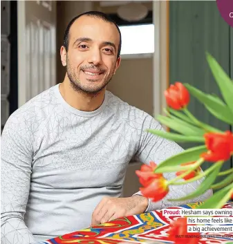  ?? MATT READING/BUILDING RELATIONS ?? Proud: Hesham says owning his home feels like a big achievemen­t