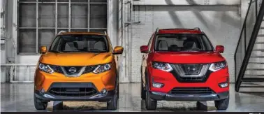  ?? (Nissan)) ?? the 2017 Nissan rogue sport, left, and the 2017 Nissan rogue.