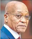  ??  ?? PRESIDENT JACOB ZUMA