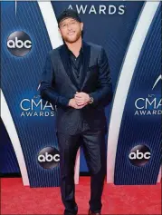  ?? JASON KEMPIN / GETTY IMAGES ?? Country singer Cole Swindell, shown at the 52nd annual CMA Awards on Nov. 14 in Nashville, Tenn., will perform Thursday night at Infinite Energy Arena.