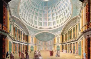  ??  ?? Remembranc­e of things past: interior of the Pantheon, Oxford Street, 18th century, by William Hodges, demolished in 1937