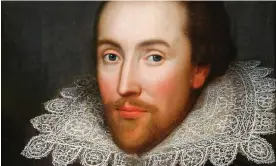  ?? ?? A 1610 portrait of William Shakespear­e. Darren Freebury-Jones said that Shakespear­e, ‘being a genius, takes another dramatist’s feathers and transforms them into a peacock’. Photograph: Akademie/Alamy