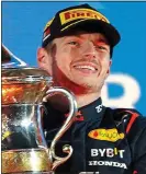  ?? ?? VERSTAPPEN: the world champion F1 racer was too young to hire a car