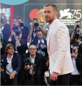  ?? FOTO PHOTO NEWS ?? Ryan Gosling kwam Oscarkandi­daat ‘First Man’ promoten.
