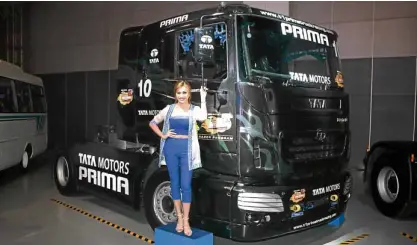  ??  ?? Tata Prima heavy duty cargo truck