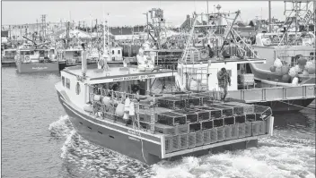  ??  ?? Fishing boats in port in Clark’s Harbour, Shelburne County.