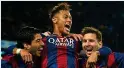  ??  ?? No more MSN: Messi, Suarez and Neymar at Barcelona