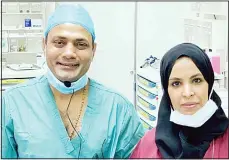  ?? KUNA photo ?? Head of the Department of Obstetrics and Gynecology at the hospital Dr AbeerAl-Zaidi and visiting consultant from India.