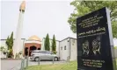  ??  ?? A plaque memorializ­es the victims of the Christchur­ch shooting at Al Noor Mosque in 2019. Photograph: Kai Schwörer/Getty Images