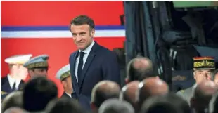 ?? Foto Bob Edme/AFP ?? Francoski predsednik Emmanuel Macron je pred dnevi nagovoril vojsko.